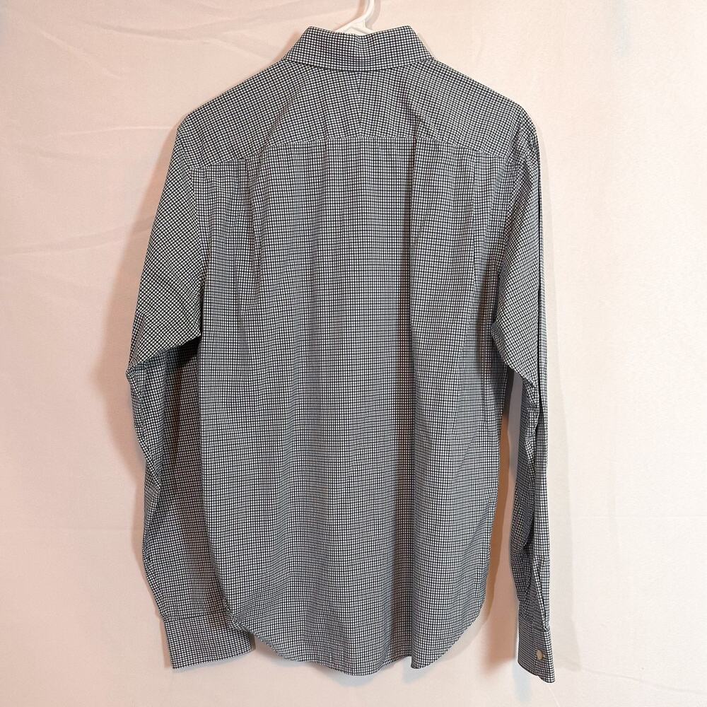 TRUMAKER Cotton Blue Plaid Long Sleeve Button Down Sz. L - Picture 4 of 4